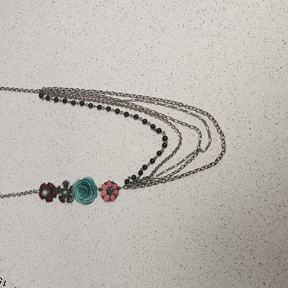 Maurices Multi Tier Floral Fashion Necklace